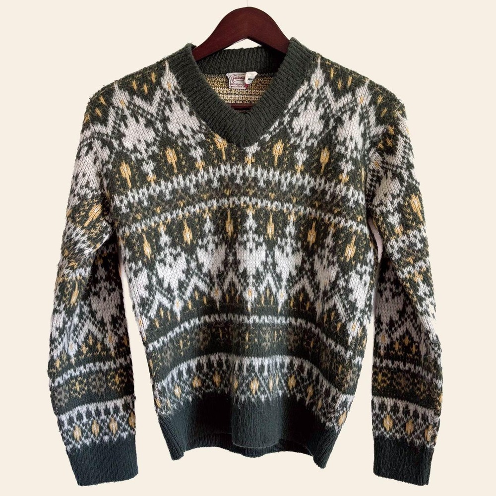 Vintage Fraternity Prep Fair Isle Sweater